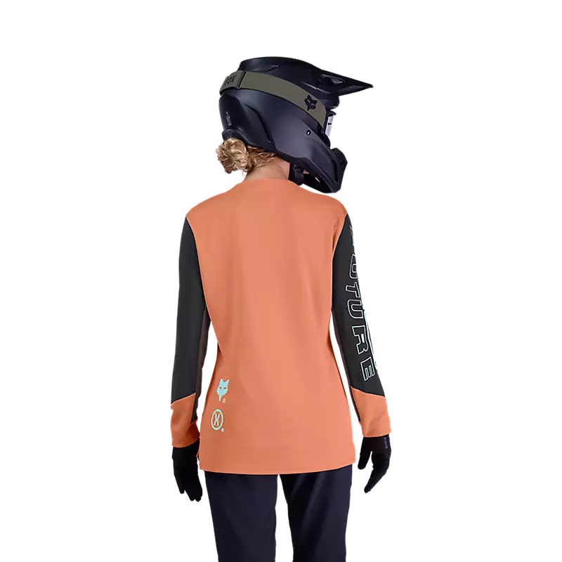 Fox Racing Womens Defend Long Sleeve Jersey Special Edition Elevated Coral