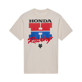 Fox Racing Honda Midweight T-Shirt mit kurzen Ärmeln Cremeweiß