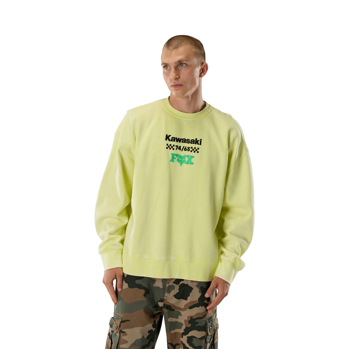 Fox Racing Kawi Fleece-Rundhalspullover Limettengrün