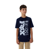 T-shirt à manches courtes Fox Racing Youth Bend bleu marine