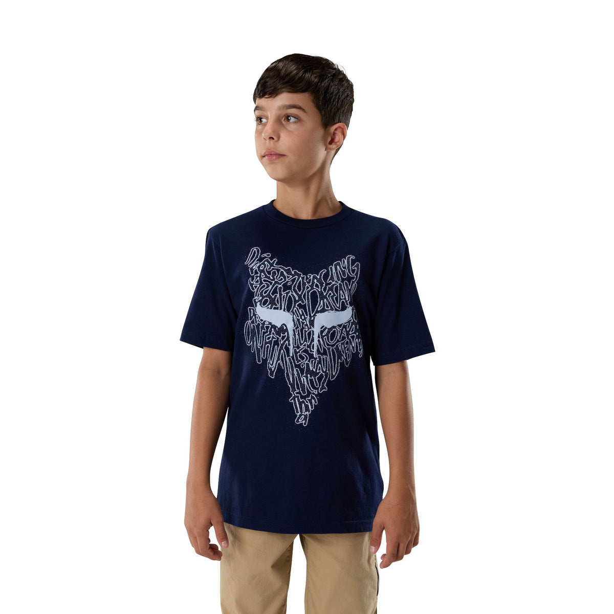 Camiseta de manga corta juvenil Slowburn de Fox Racing, azul marino