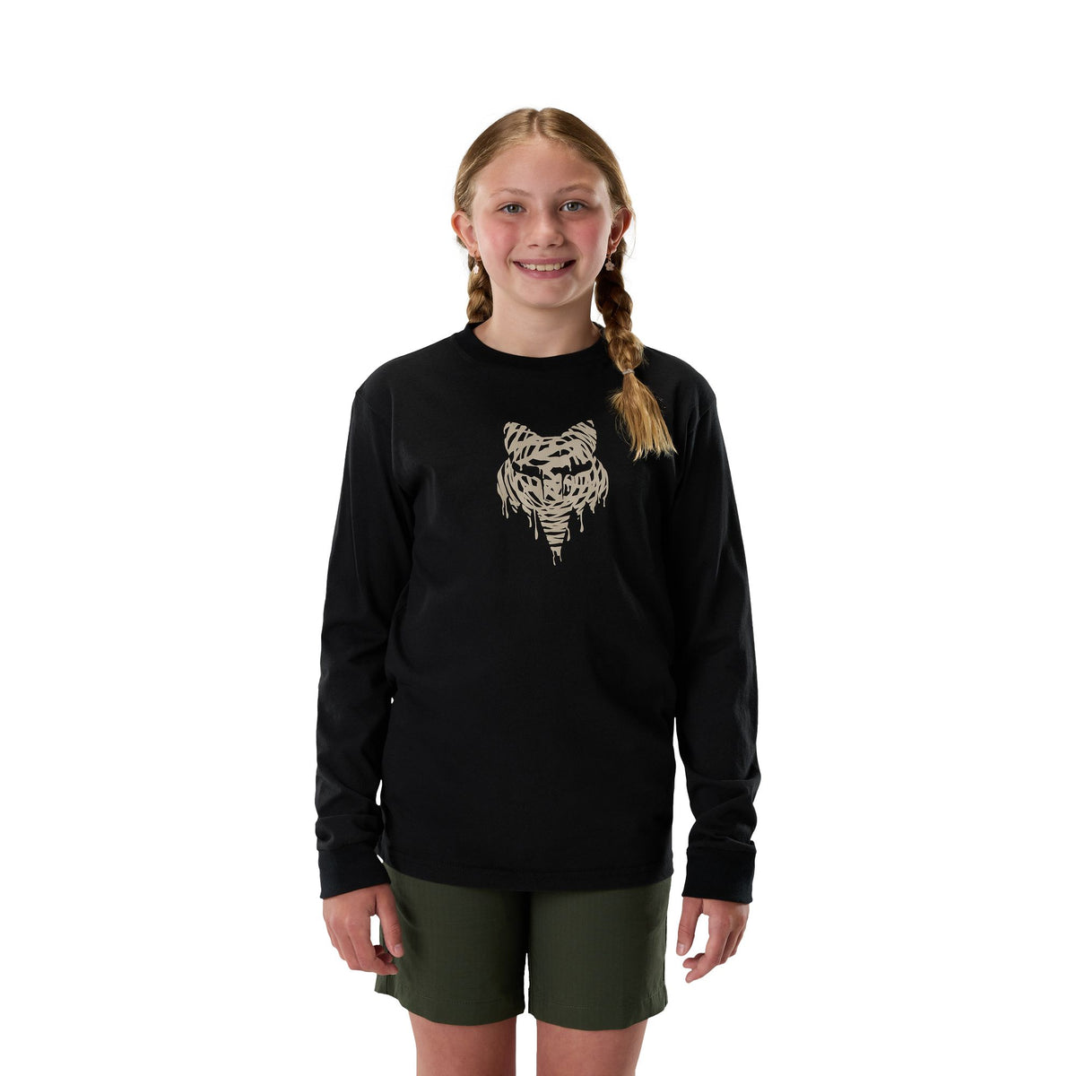 Fox Racing Youth Roughcut Langarm-T-Shirt Ultr schwarz