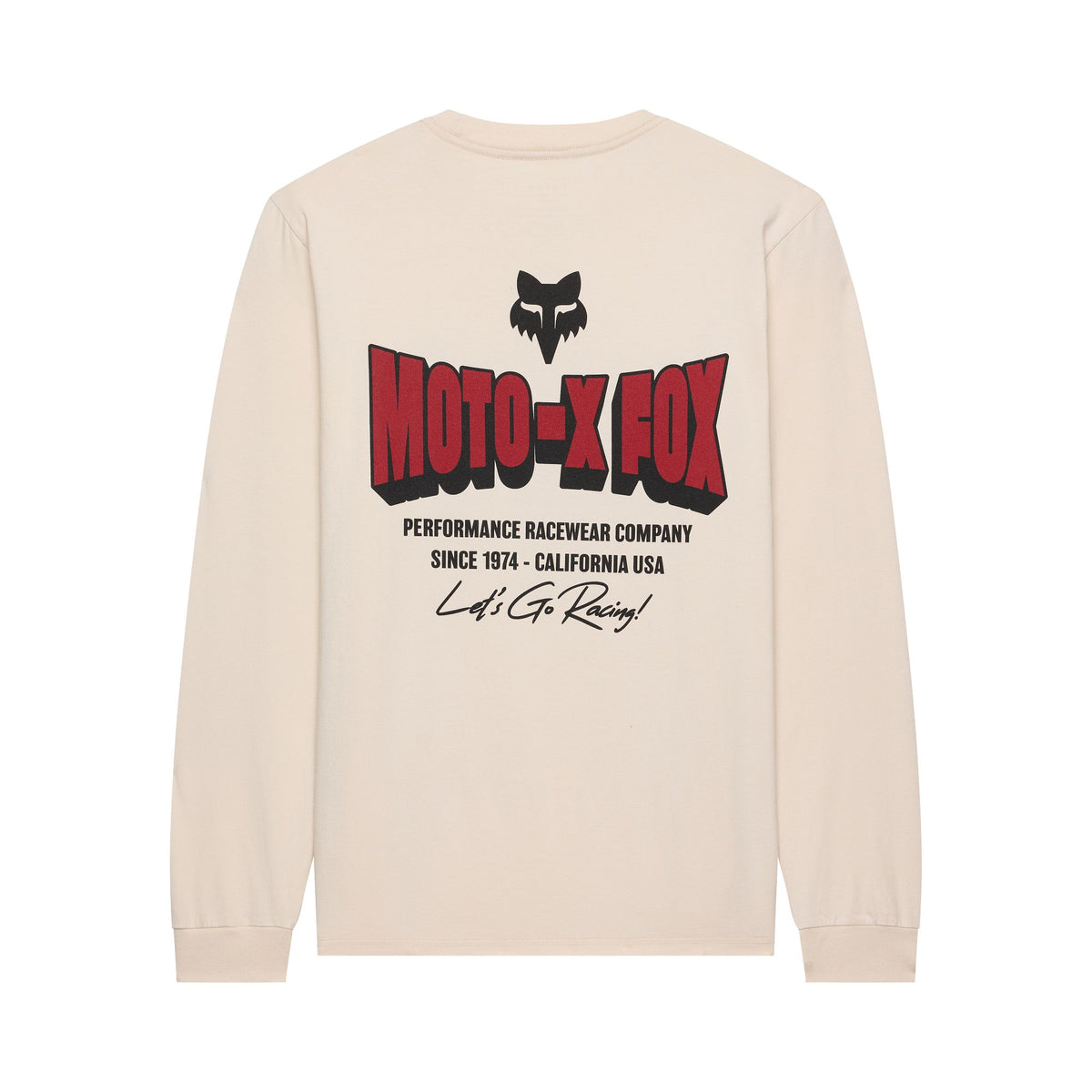 T-shirt à manches longues Fox Racing Go Race 195 Original craie