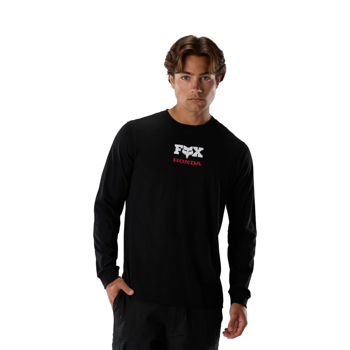 T-shirt à manches longues Fox Racing Honda 195 Original noir