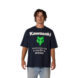 Fox Racing Kawasaki Übergroßes T-Shirt Mitternacht