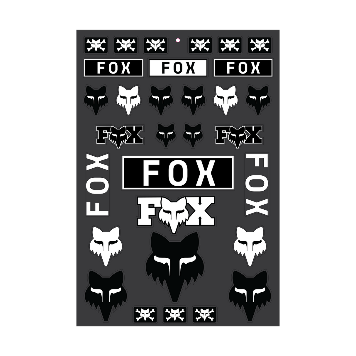 Fox Racing Legacy Track Aufkleber-Set Schwarz
