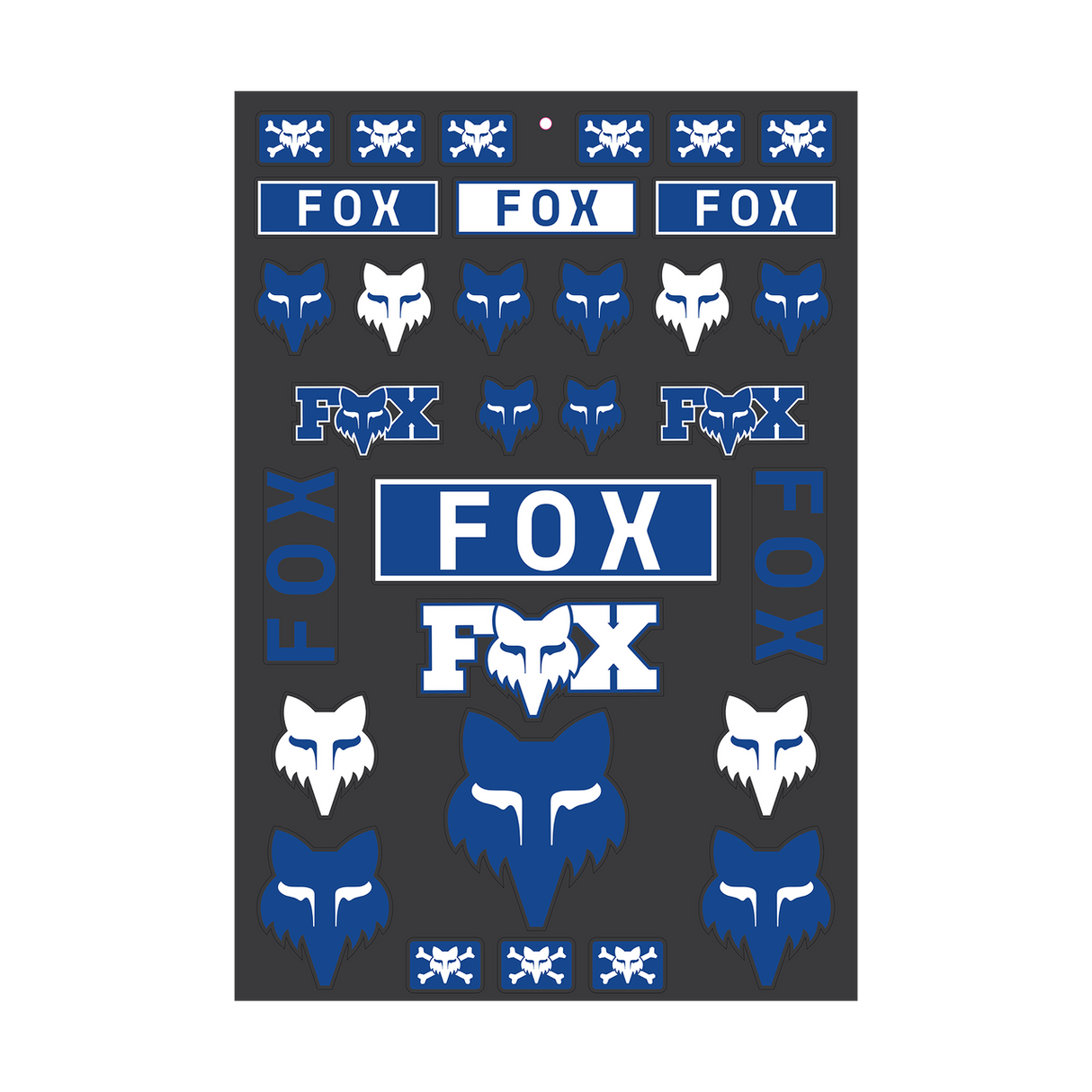 Pack d'autocollants Fox Racing Legacy Track Bleu