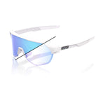 Lunettes 100% S2 Bastille LE - Verres photochromiques à paillettes blanc nacré/miroir bleu