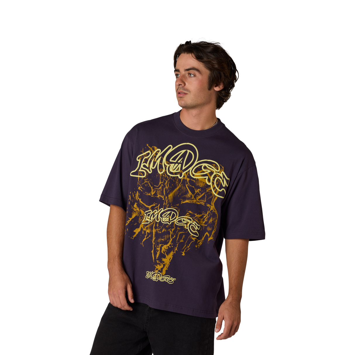 Camiseta Oversized Fox Racing IMAGE Print Plum Perfect