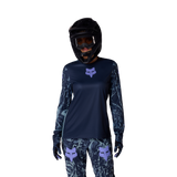 Fox Racing Women's Ranger Long Sleeve Jersey Image Print Arctic Blue
