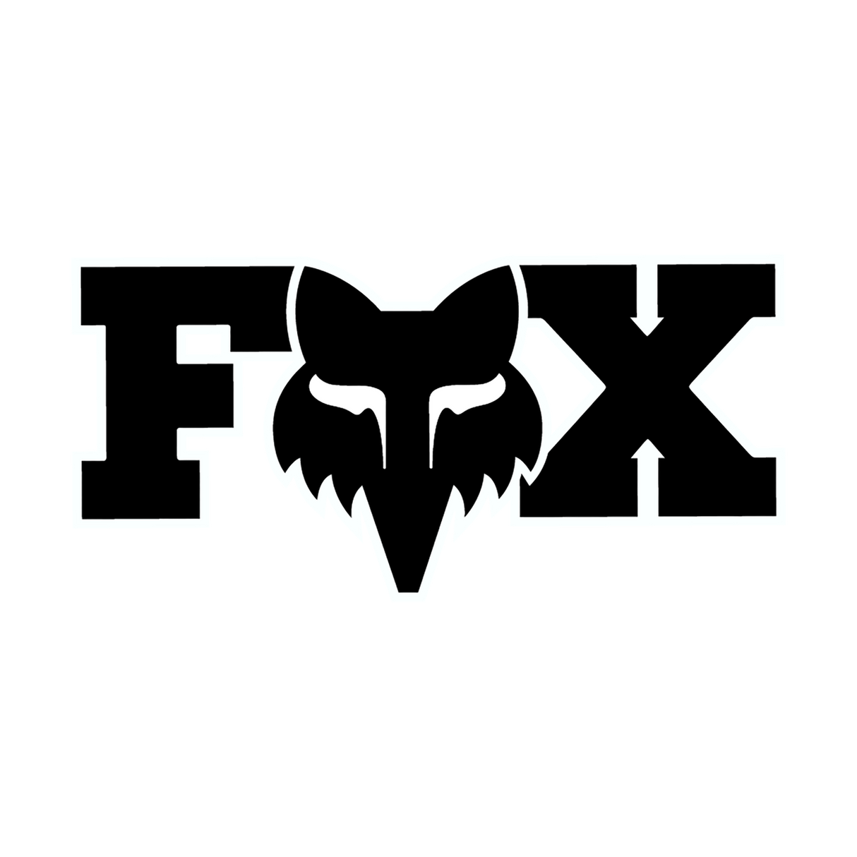 Fox Racing F Head X 7" Aufkleber Schwarz