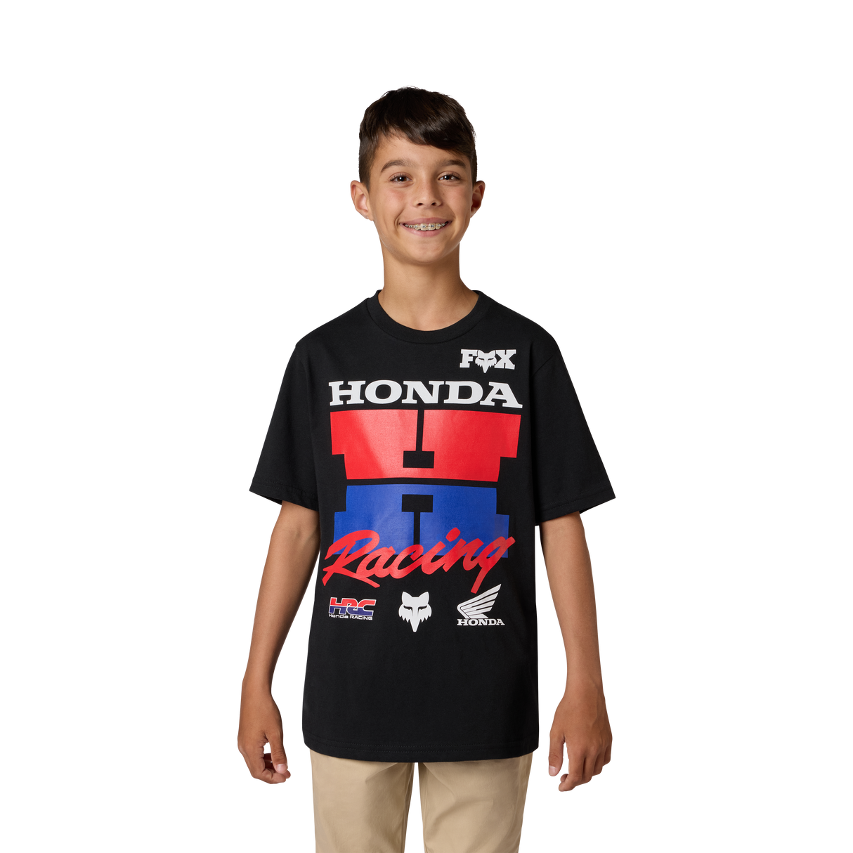 Fox Racing Jugend Honda T-Shirt Ultra Schwarz
