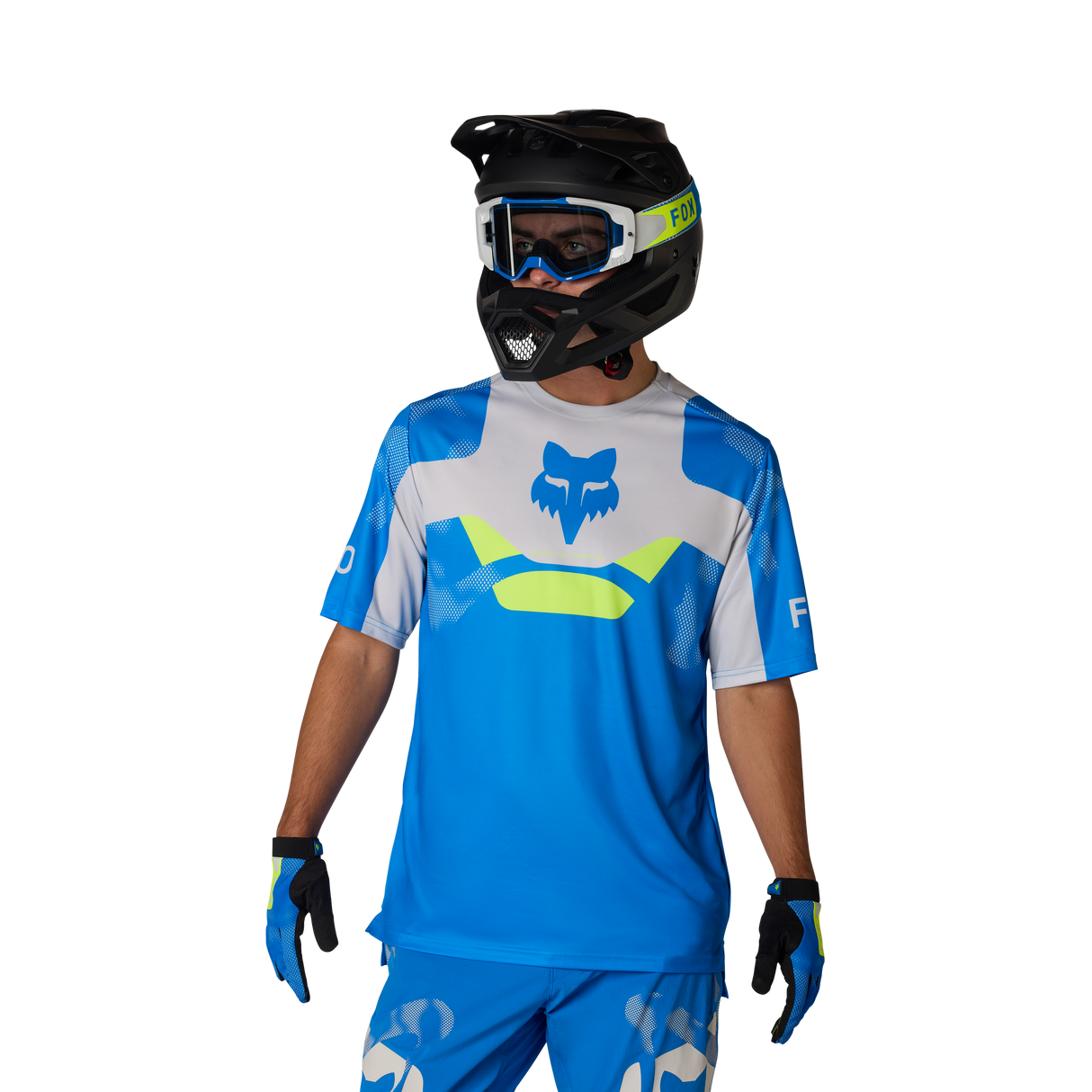 Maillot à manches courtes Fox Racing Ranger Tactile Bleu Joyau