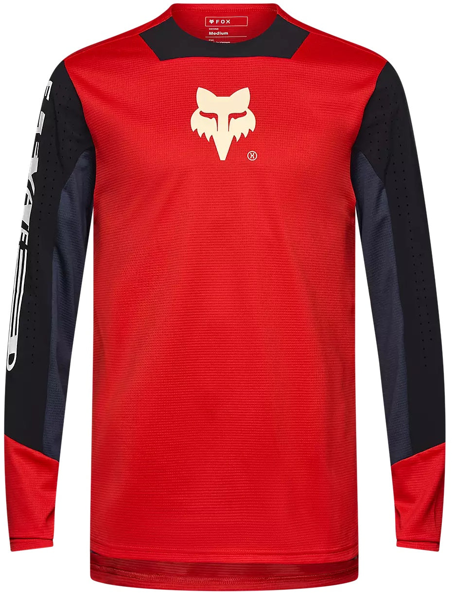Fox Racing Youth Defend Long Sleeve Jersey Elevated Red