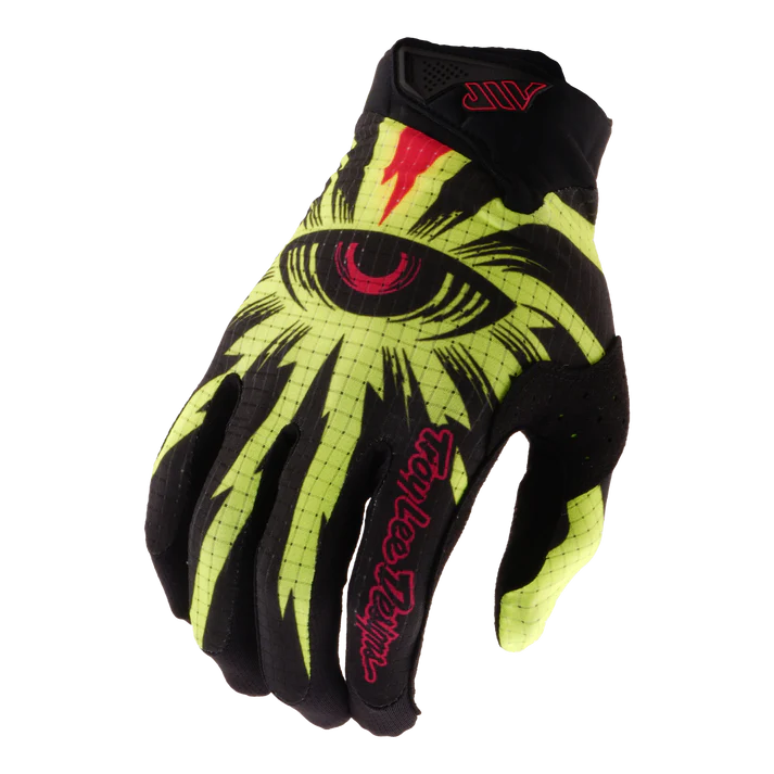Troy Lee Designs Youth Air Gloves Cyclops - Black/Flo Yellow