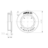 Bague de verrouillage de cassette HG Halo noire