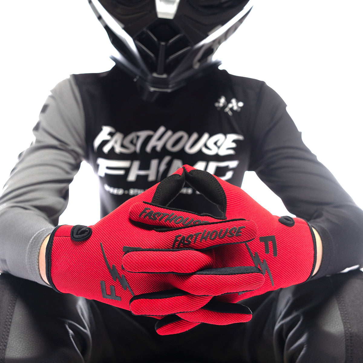 Fasthouse Carbon Eternal Youth Handschoen - Rood