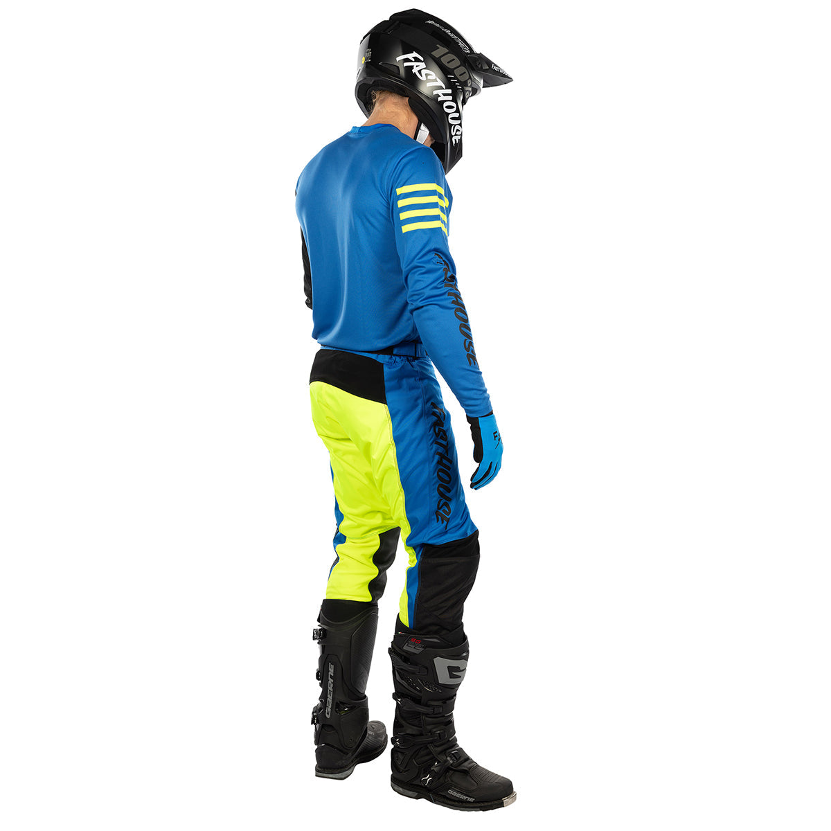 Pantalón Fasthouse Carbon Echo - Azul Eléctrico/Alta Visibilidad