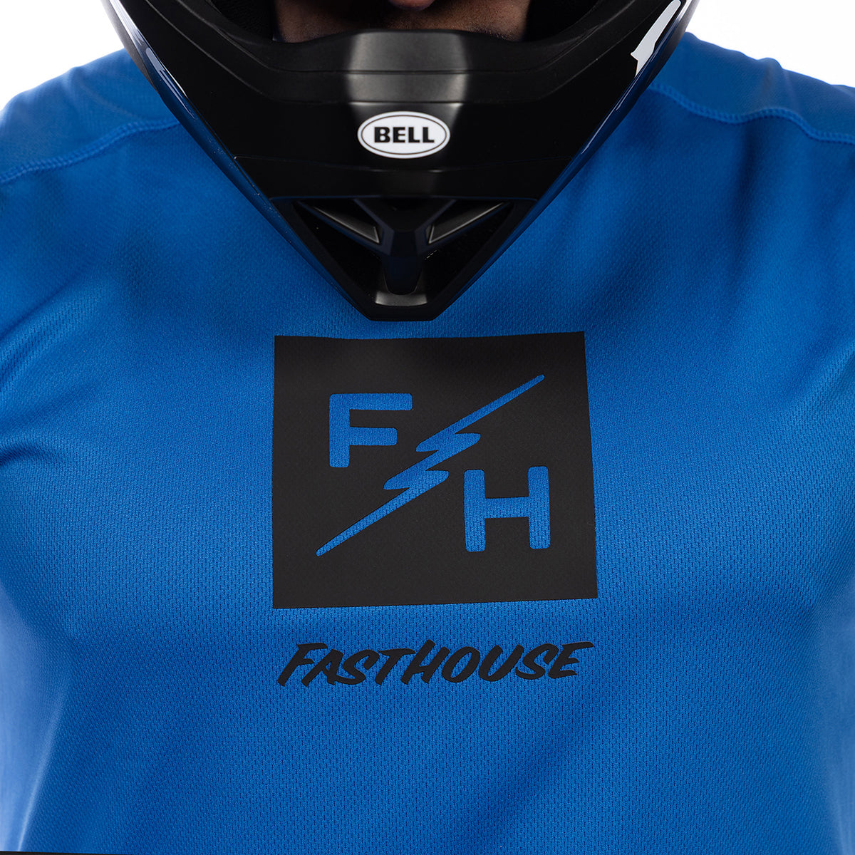 Camiseta Juvenil Fasthouse Carbon Echo - Azul Eléctrico