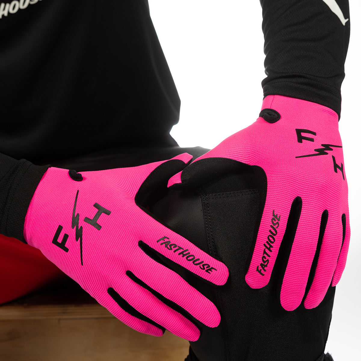 Fasthouse Carbon Eternal Handschoen - Electric Pink
