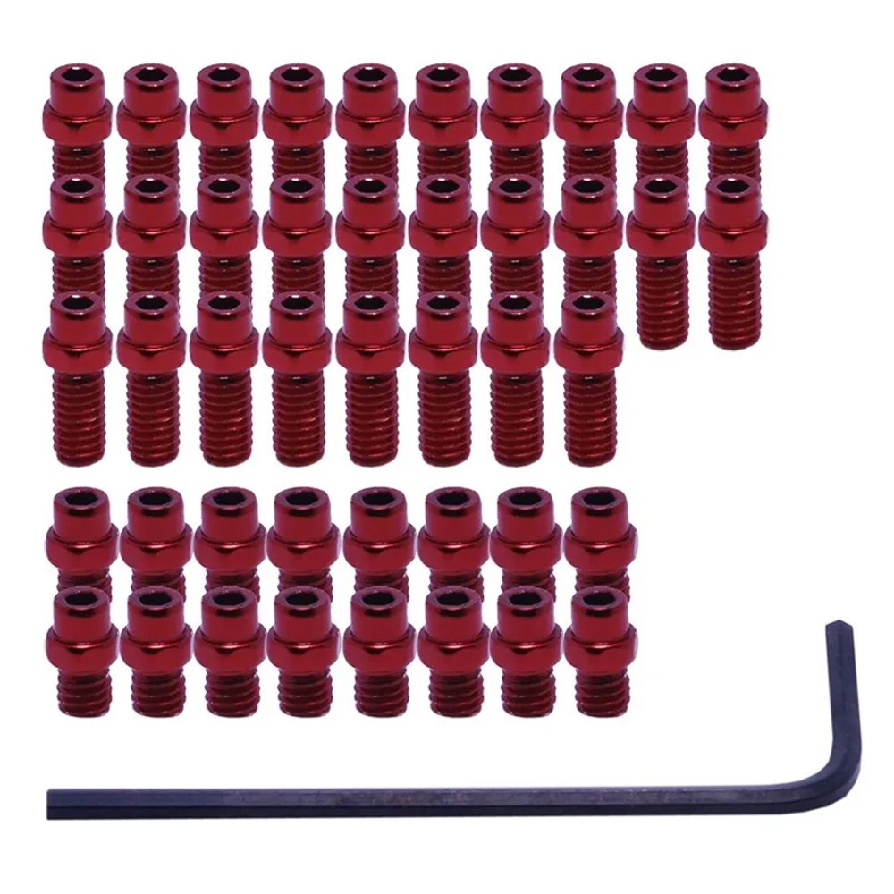 DMR - Juego de pasadores Flip para pedal Vault - 44 piezas - Rojo