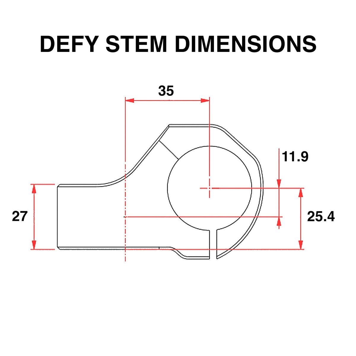 DMR - Defy35 Stem - Black