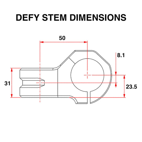 DMR - Defy50 Stem - Black