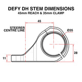 DMR - Potence DefyDH 45 mm - 35 mm - Noir