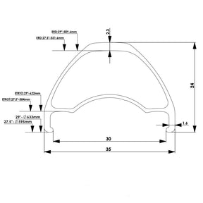 DMR - Zone Rim - 29 - 32h - Black