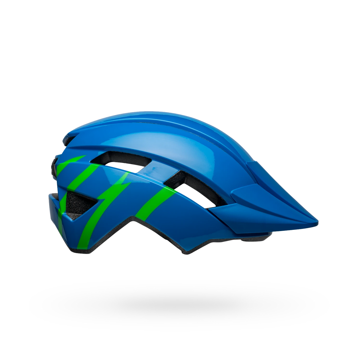 Casque de vélo ouvert Bell Sidetrack II MIPS Strike pour enfant, bleu et vert