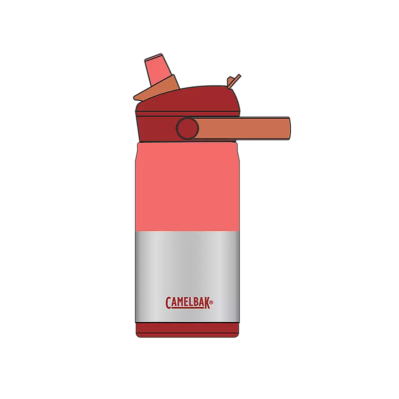 Borraccia Camelbak Thrive Flip Straw Kids 12oz in Acciaio Inossidabile Isolata