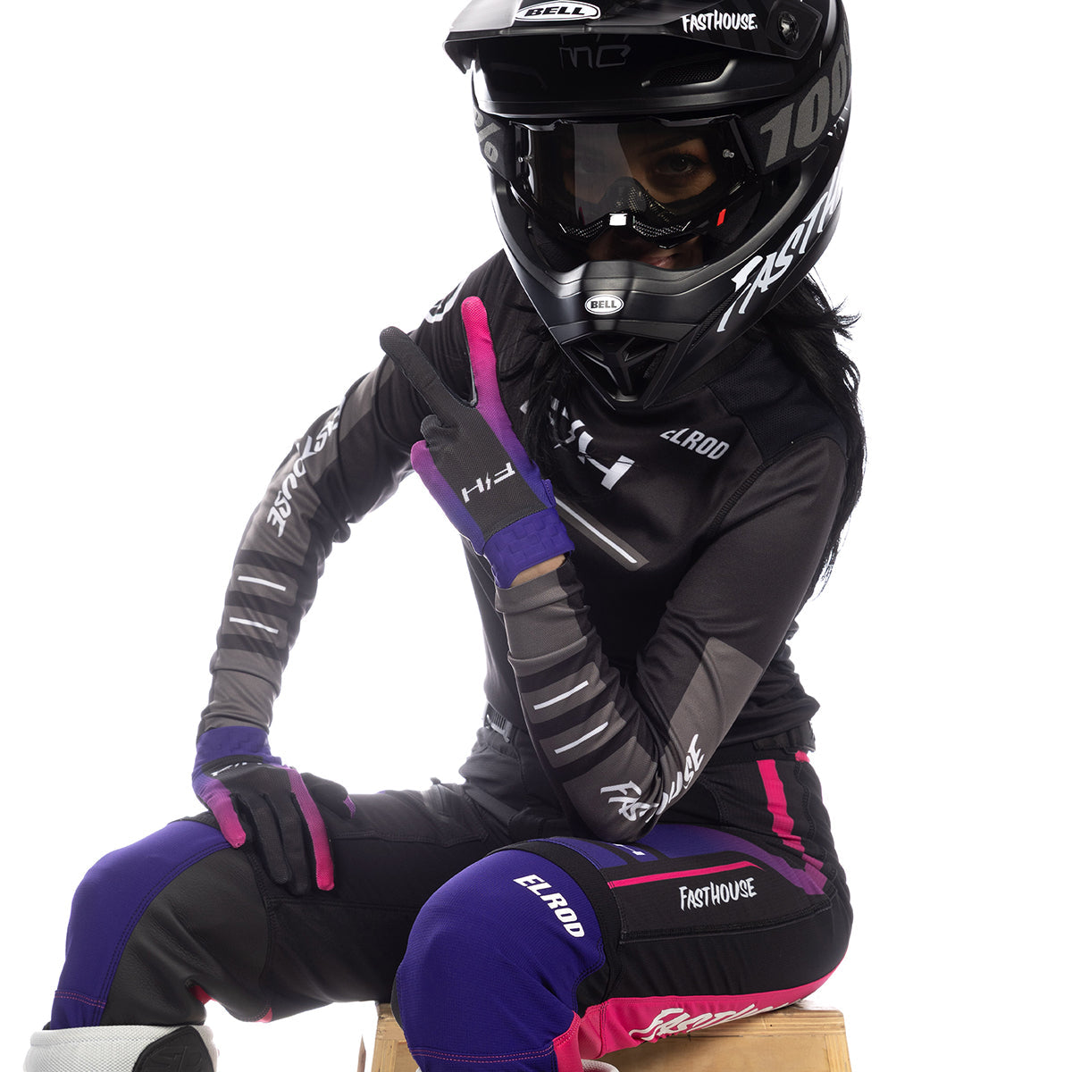 Fasthouse Women's Elrod React Pant - Electric Fuchsia/FH Purple