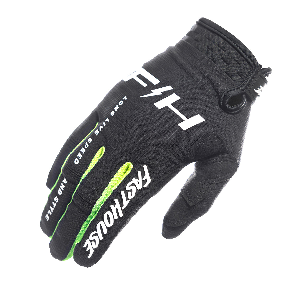 Guante Fasthouse Elrod Nitro - Negro Neón