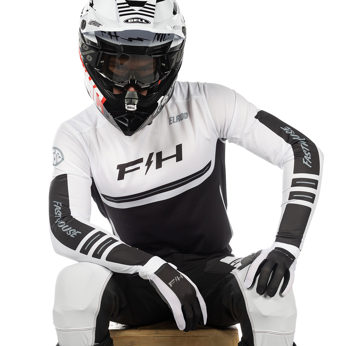 Fasthouse Elrod React Jersey -  White/Black