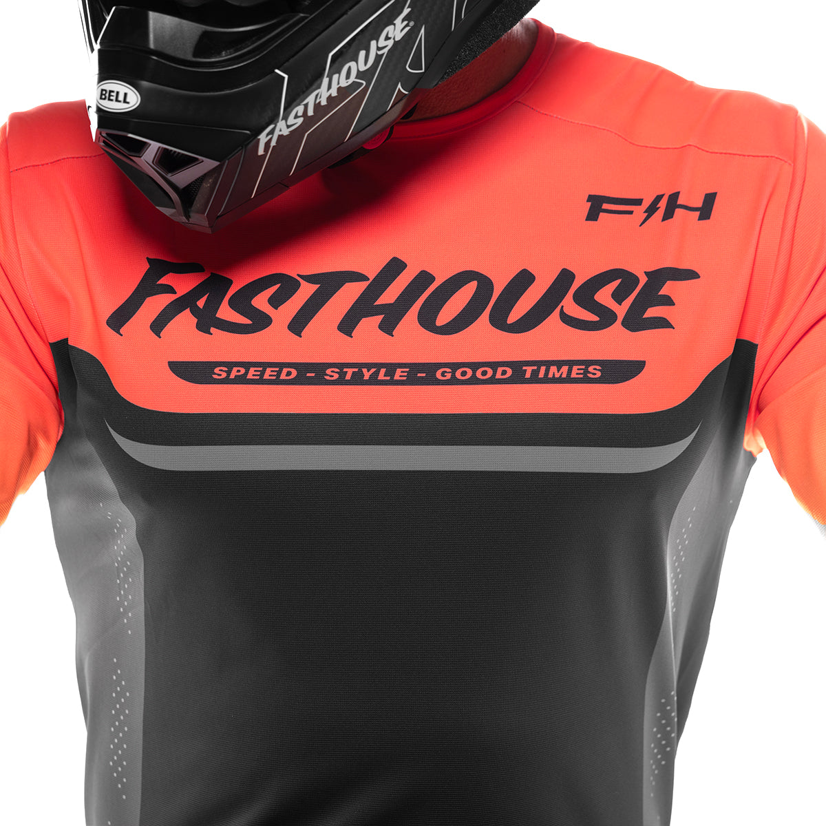 Fasthouse Helix Circuit Trikot – Hyper Coral/Schwarz