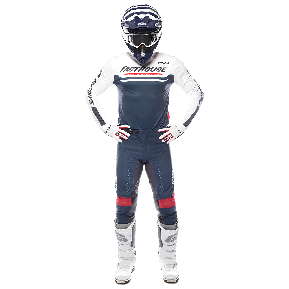 Fasthouse Helix Circuit Hose – Navy/Weiß/Rot