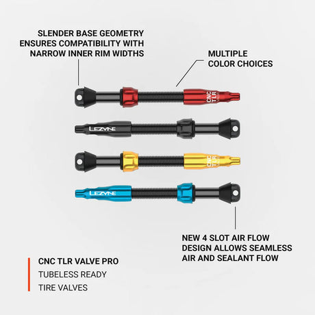 Lezyne - CNC TLR Valve PRO - 60mm - Blue