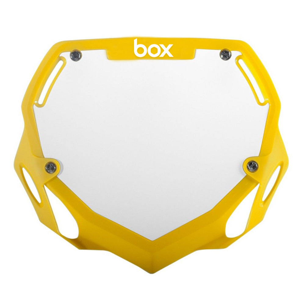 Box BMX Box Two Number Plate - Large Yellow