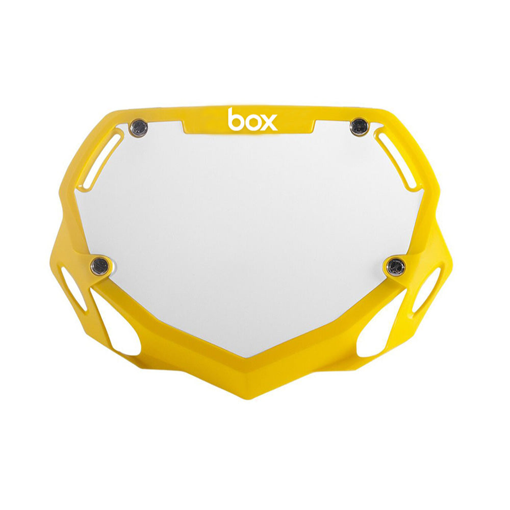 Placa de número Box BMX Box Two - pequeña amarilla