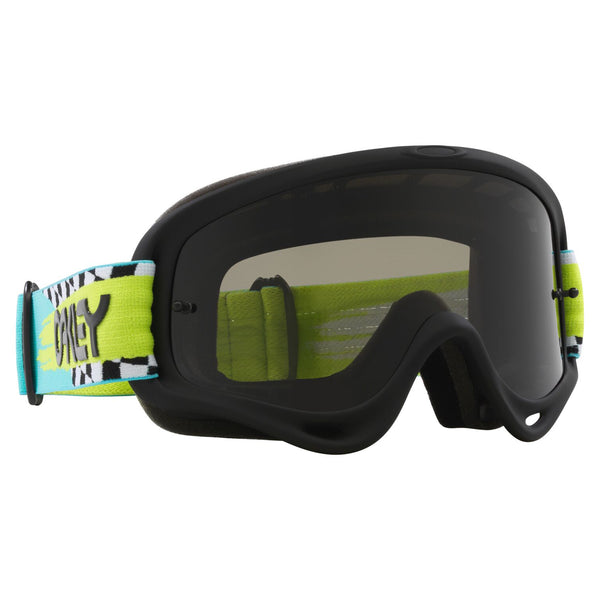 Oakley O Frame MX Goggle (Herlings Teal Checks) Dark Grey Lens