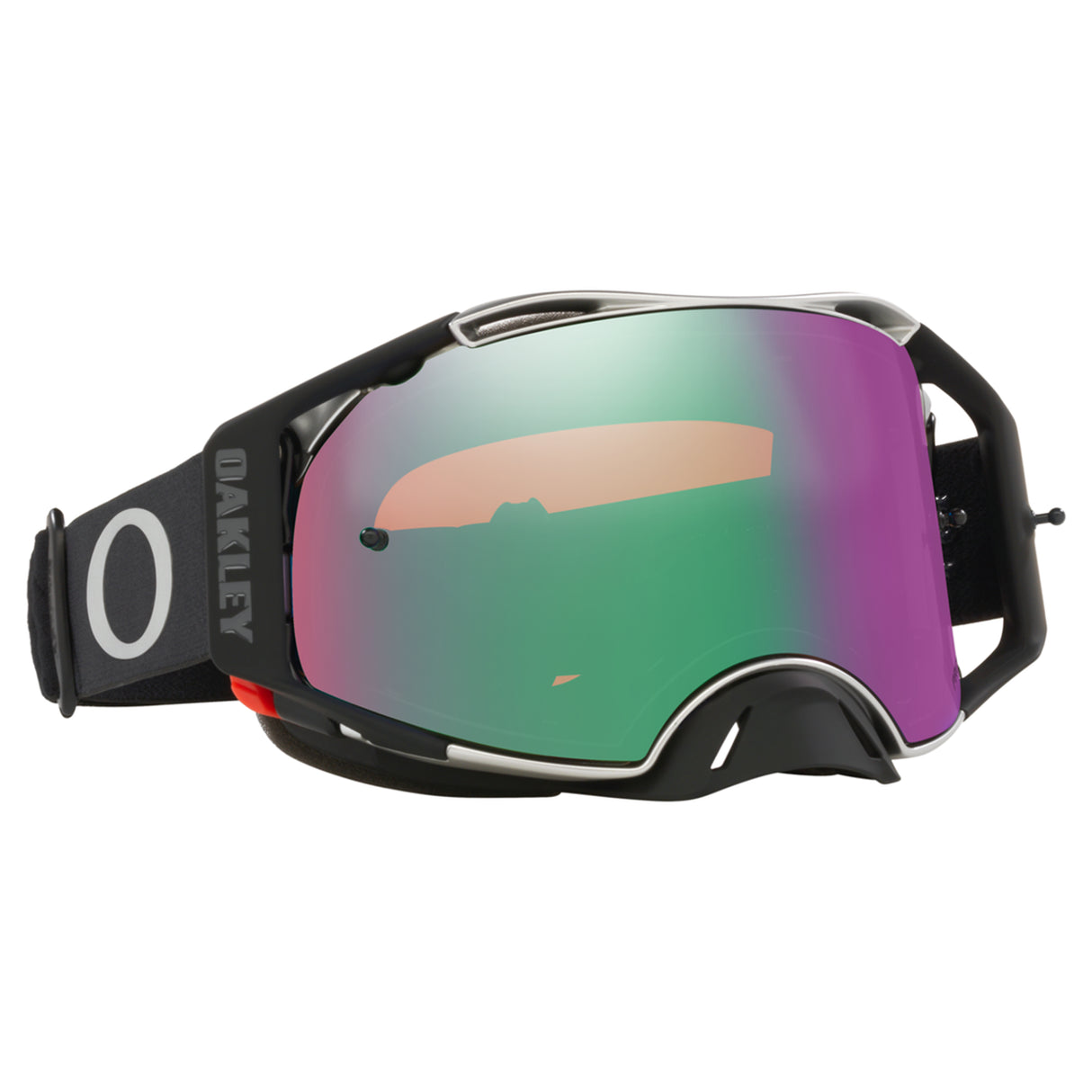 Oakley Airbrake MX-Brille (Tuff Blocks Schwarz/Gunmetal) Prizm MX Jade-Linse