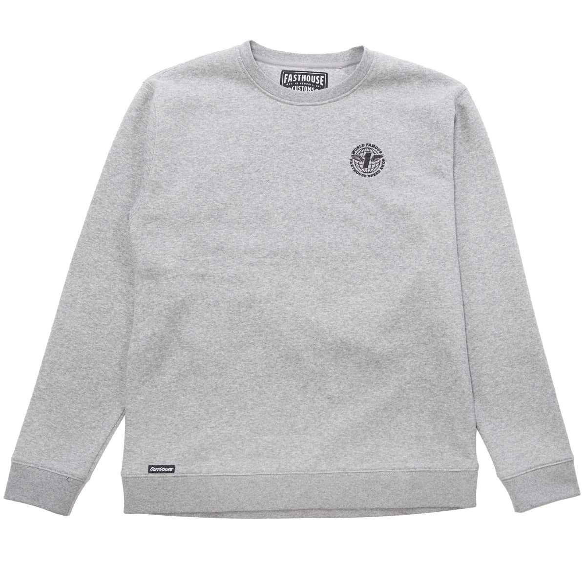 Fasthouse Renown Crew Neck Pullover - Heather Gray