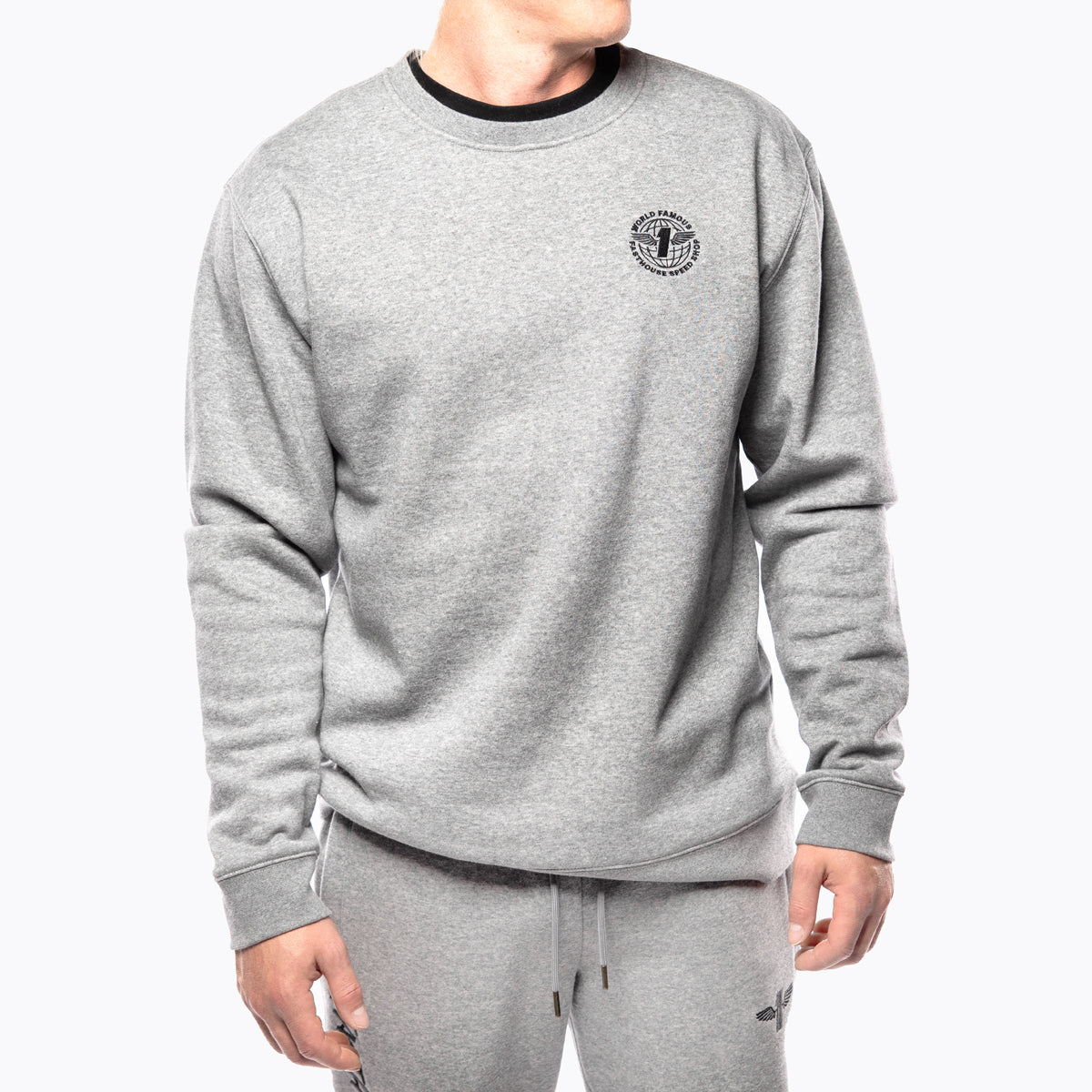 Fasthouse Renown Crew Neck Pullover - Heather Gray