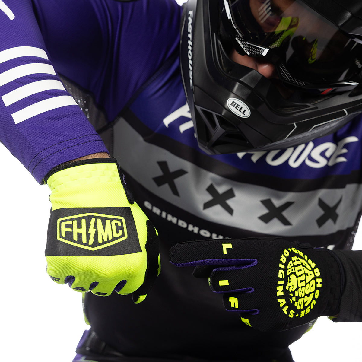 Guante Fasthouse Speed Style Atomic - Alta Visibilidad/Negro