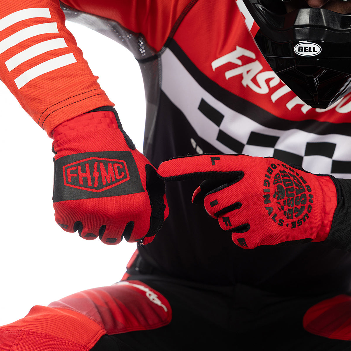 Guante Fasthouse Speed Style Atomic - Rojo Carreras