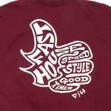 Camiseta Fasthouse Satisfaction - Granate
