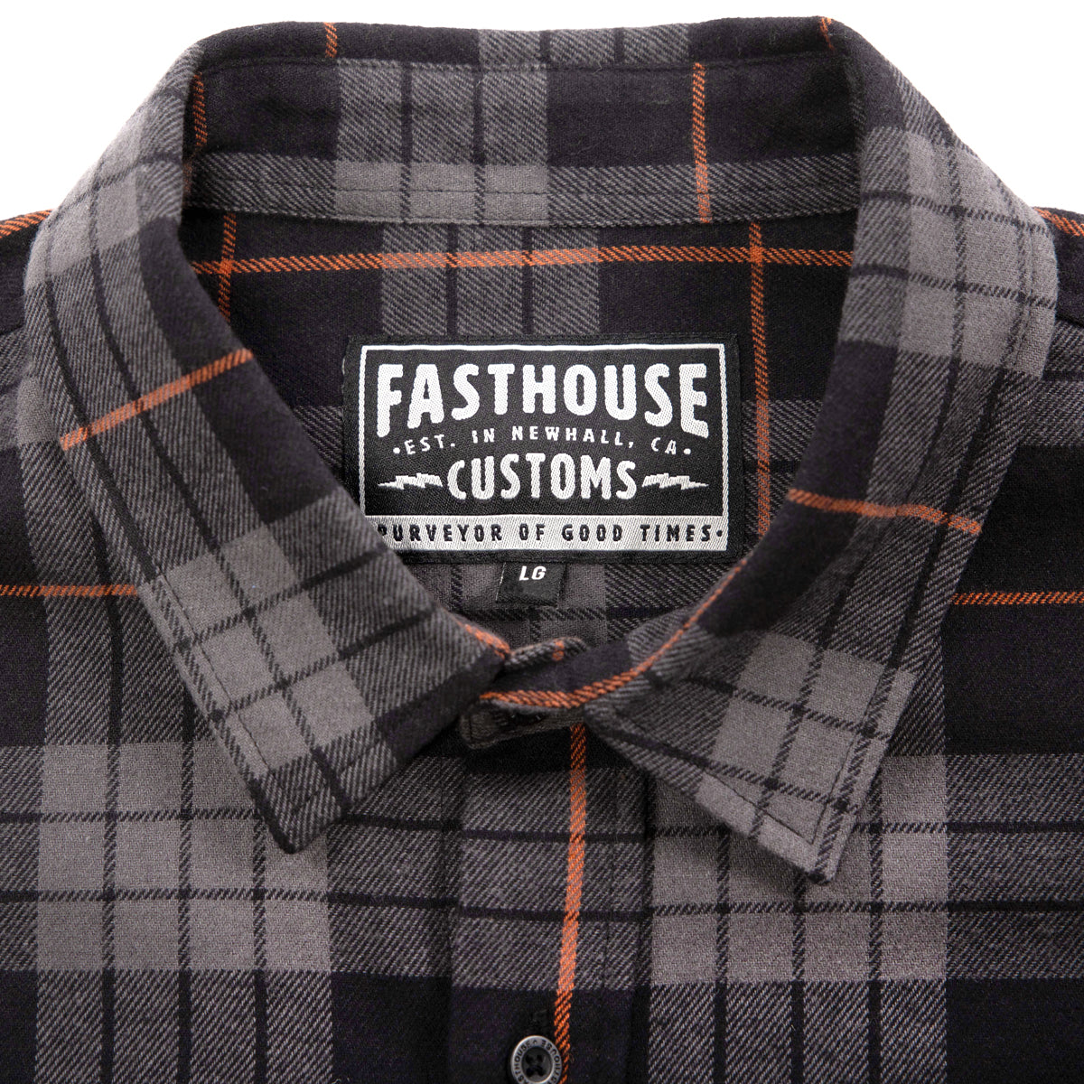 Fasthouse Saturday Night Special Flanellhemd – Schwarz/Anthrazit