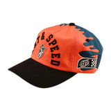 Troy Lee Designs Finish Line ongestructureerde gebogen snapbackpet koraalblauw