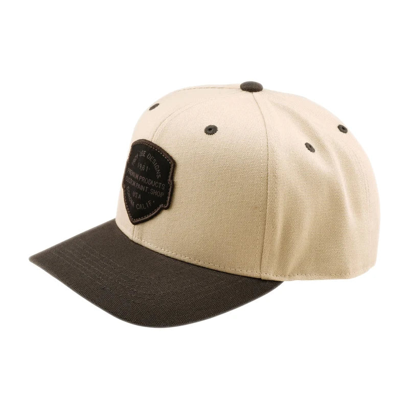 Troy Lee Designs Curved Snapback Hat Imprint Pumice/Black
