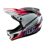 Troy Lee Designs D4 Carbon Helmet Drip White And Pink